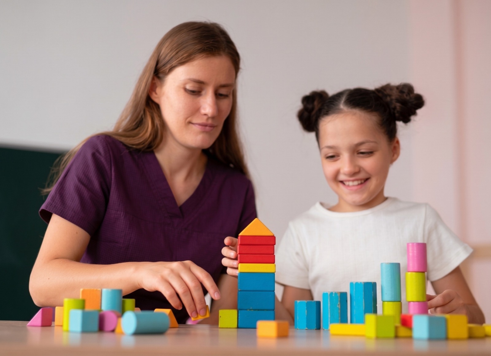 Therapist with child at home 2