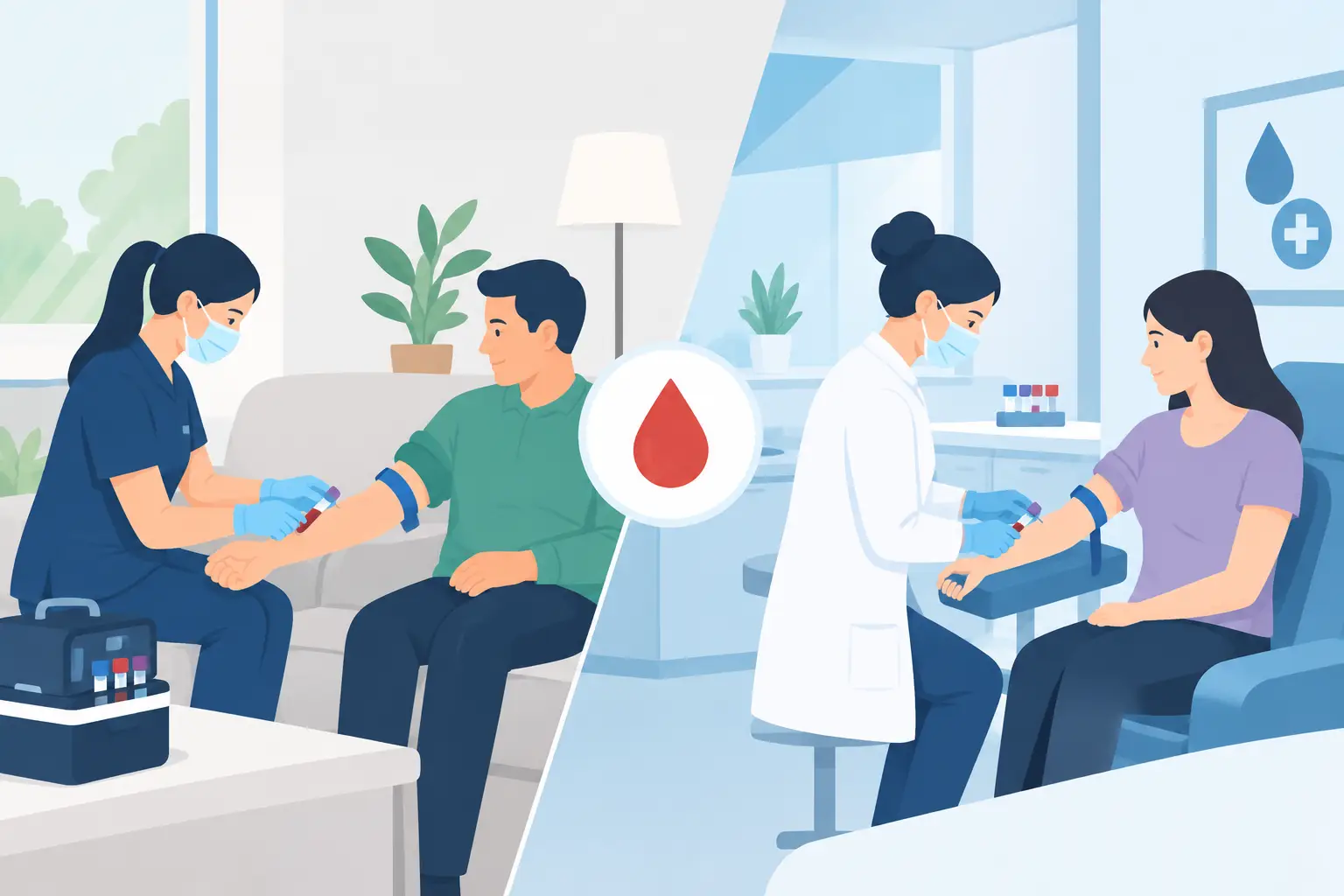 Mobile Blood Tests Versus Clinics Compared